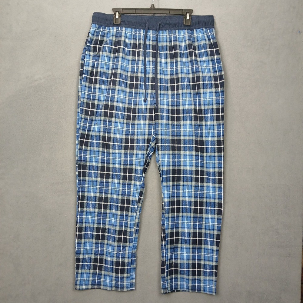 Nautica Pajama Pants Mens XL Multi Plaid High Rise Drawstring Casual Sleepwear